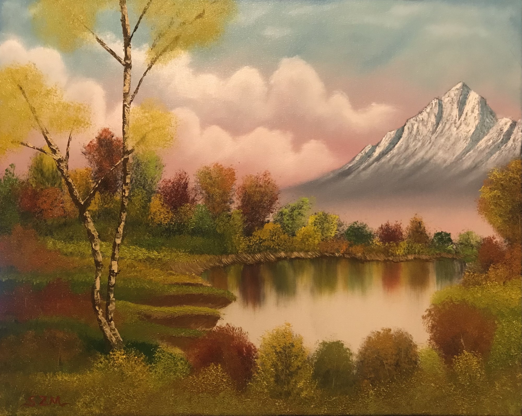 Autumn Pond - 16x20 Stretched Canvas - Oil - Available